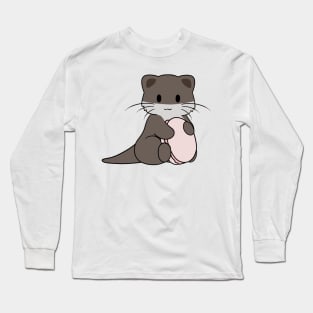 Otter Pink Macaron 2 Long Sleeve T-Shirt